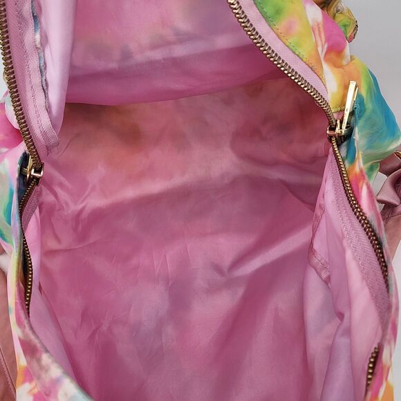 Stoney Clover Lane Tie Dye Nylon Backpack Pink Blue Yellow Pineapple Cloud Patch - Picture 8 of 16